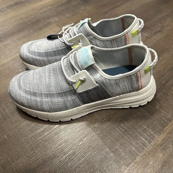 NWT Hey Dude Sirocco Speckle Shoes Womens Sz 9 Slip On Sneakers Gray Comfort - Picture 4 of 6